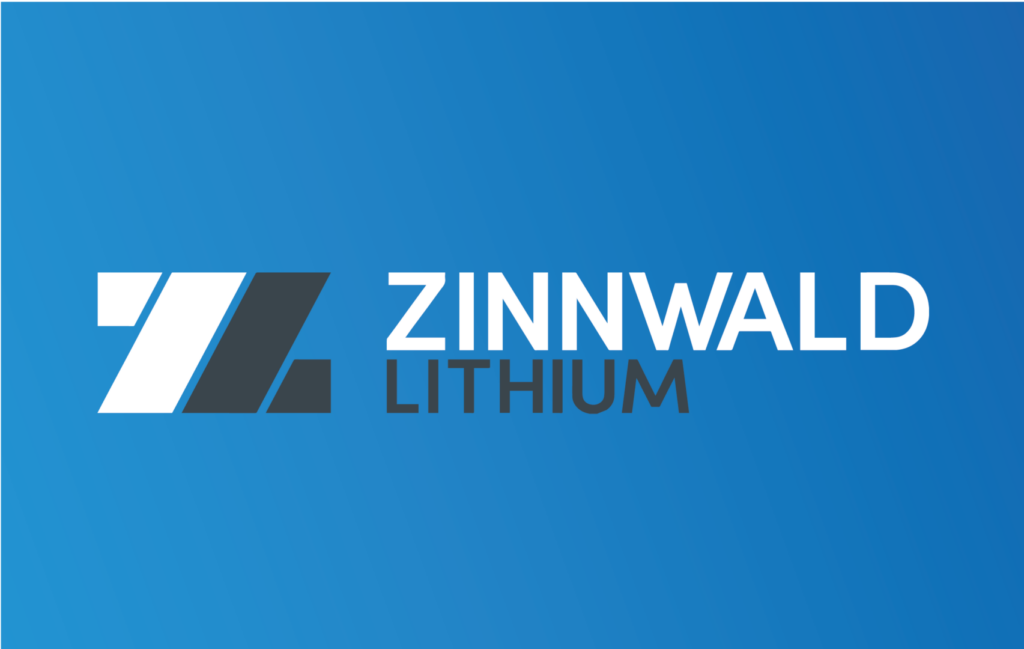 Zinnwald Lithium GmbH Logo blauer Hintergrund