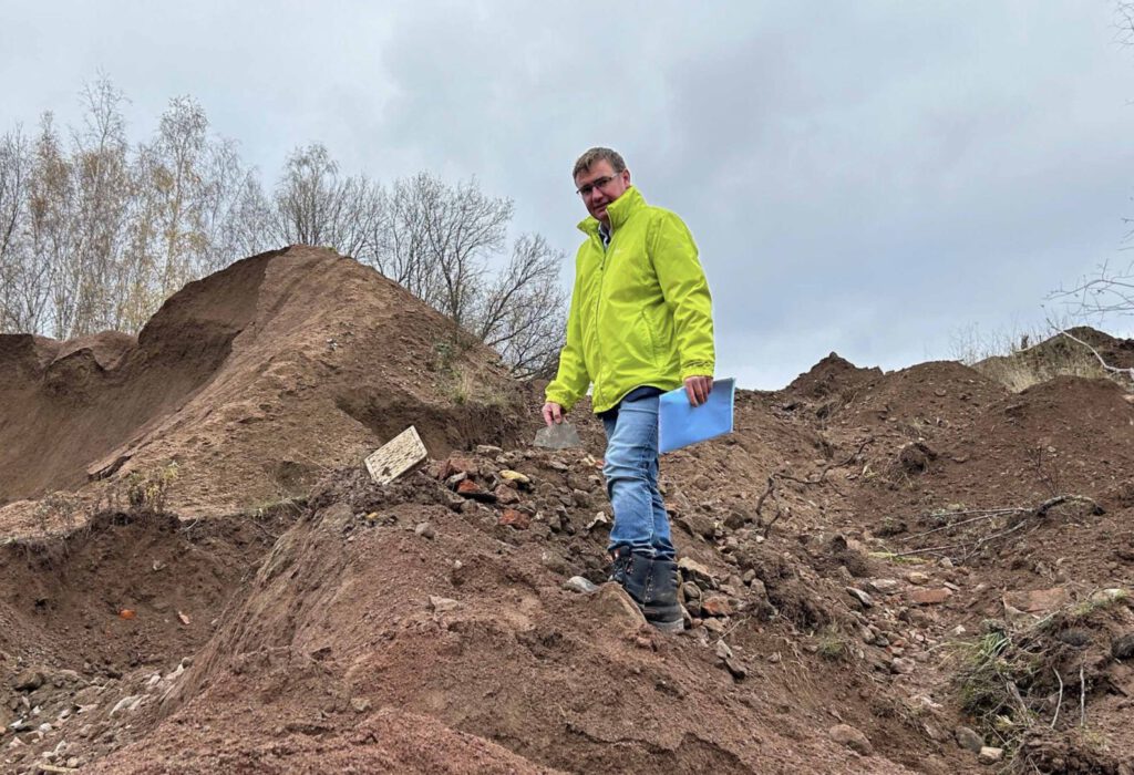 Hendrik Schwarz im eigenen Steinbruch