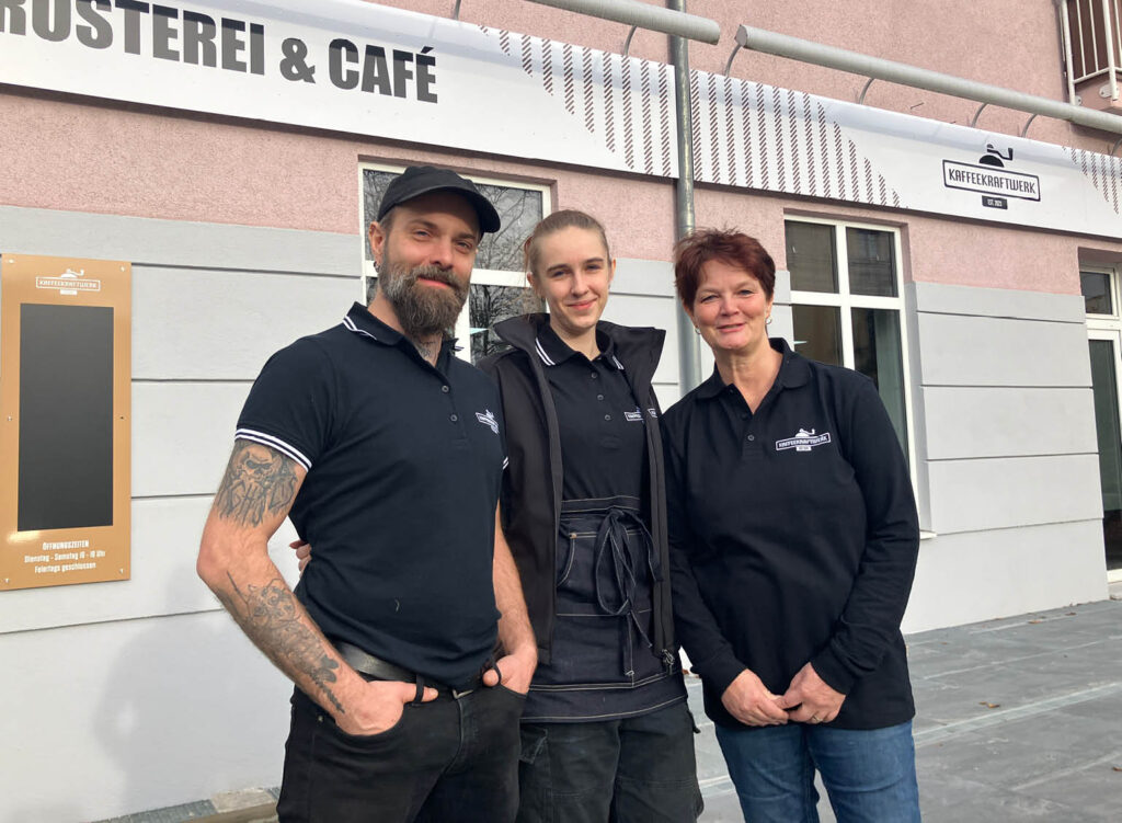 Team vom neuen Kaffeekraftwerk in Dresden