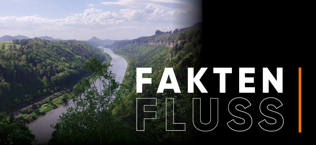 Faktenfluss:Blick auf die Elbe aus der Sächsischen Schweiz