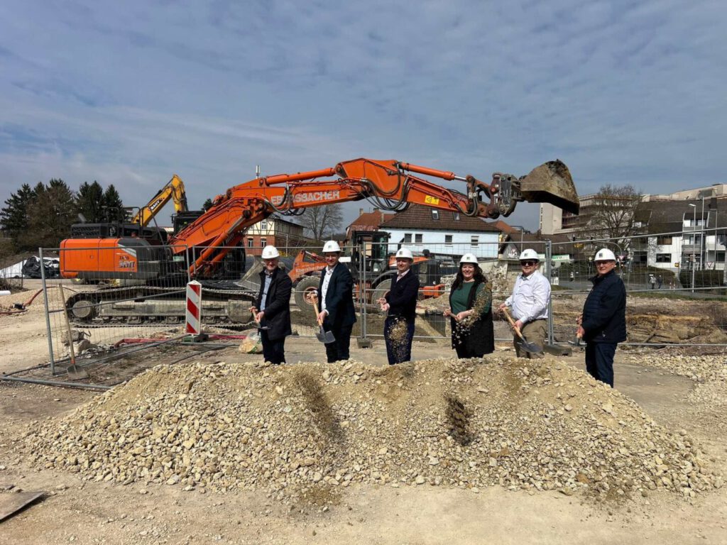 Spatenstich für neuen EDEKA Markt in Coburg im Postweg