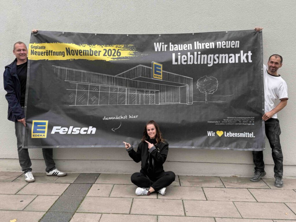 Neuer EDEKA-Markt Felsch im Hochhaus am Pirnaischen Tor nimmt Gestalt an